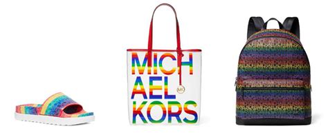 michael kors pride t shirt|Michael Kors rainbow tote bag.